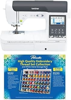 SE2000 Computerized Sewing and Embroidery Machine, ETKS63 Pacesetter 63-Color Thread Set