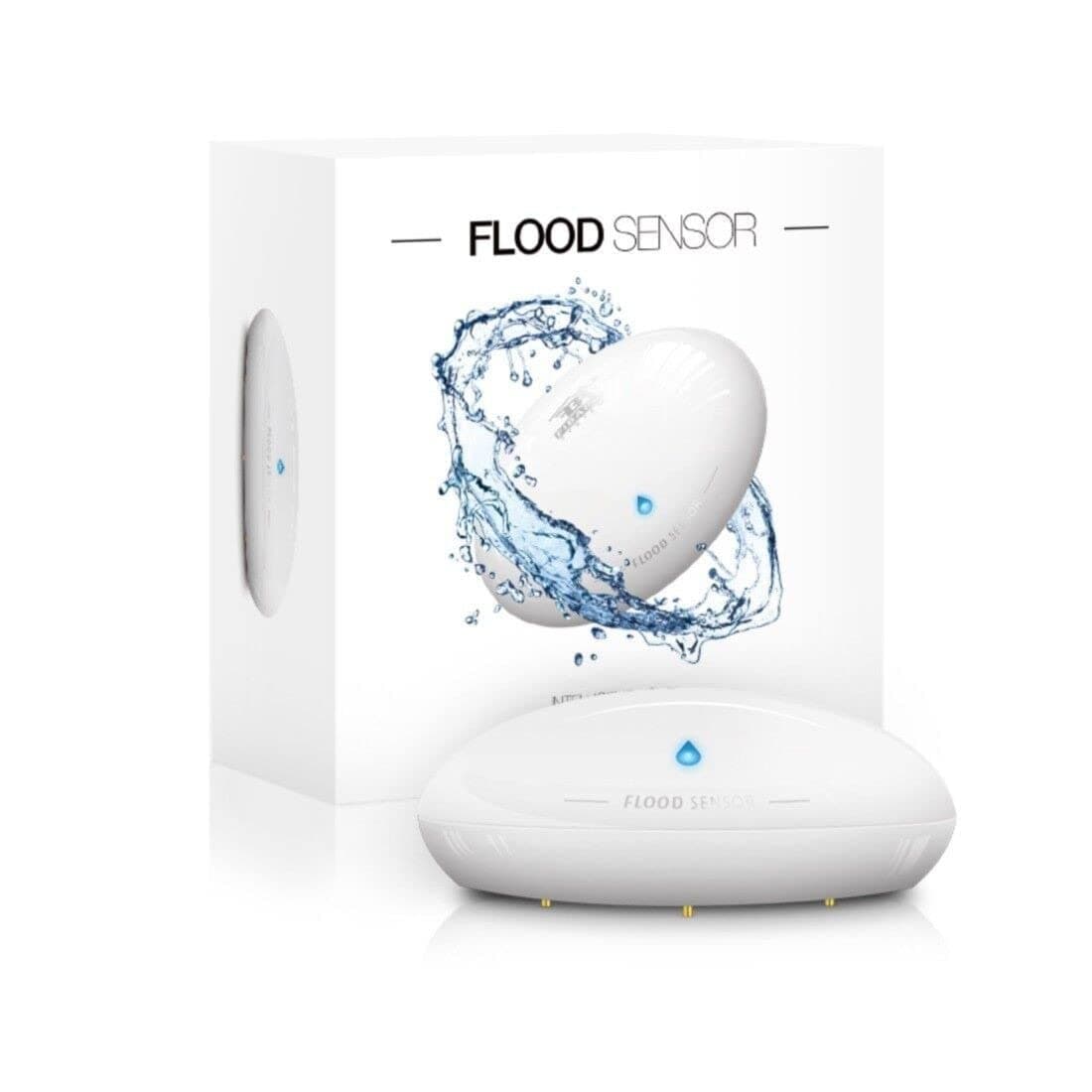 Flood Z-Wave Plus Water Leak, Freeze and Temperature Sensor, 3 V, White