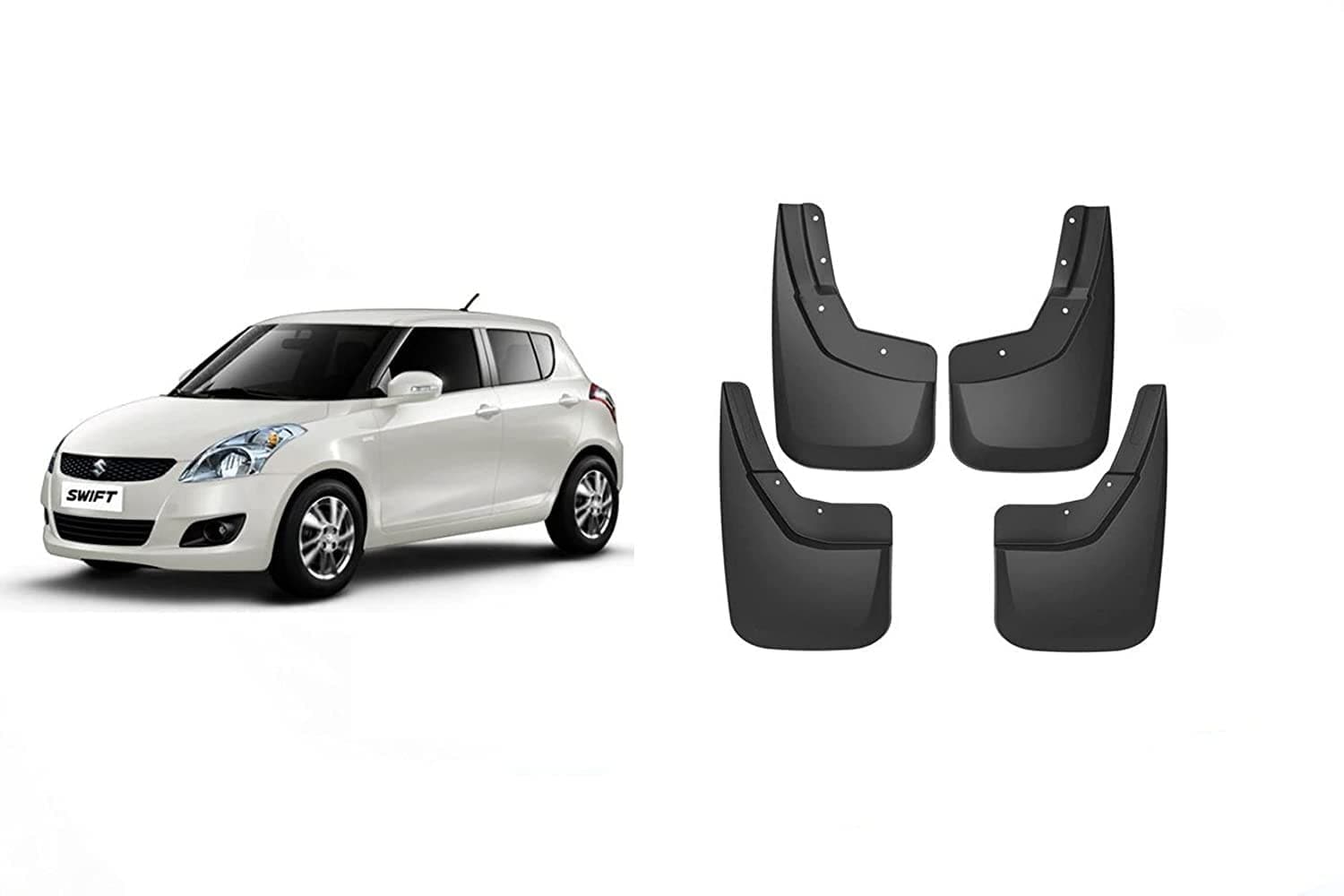 V.Ecom Car Mudflaps Splash Guards Mudguards Suitable Maruti Suzuki Swift (2011-2016)