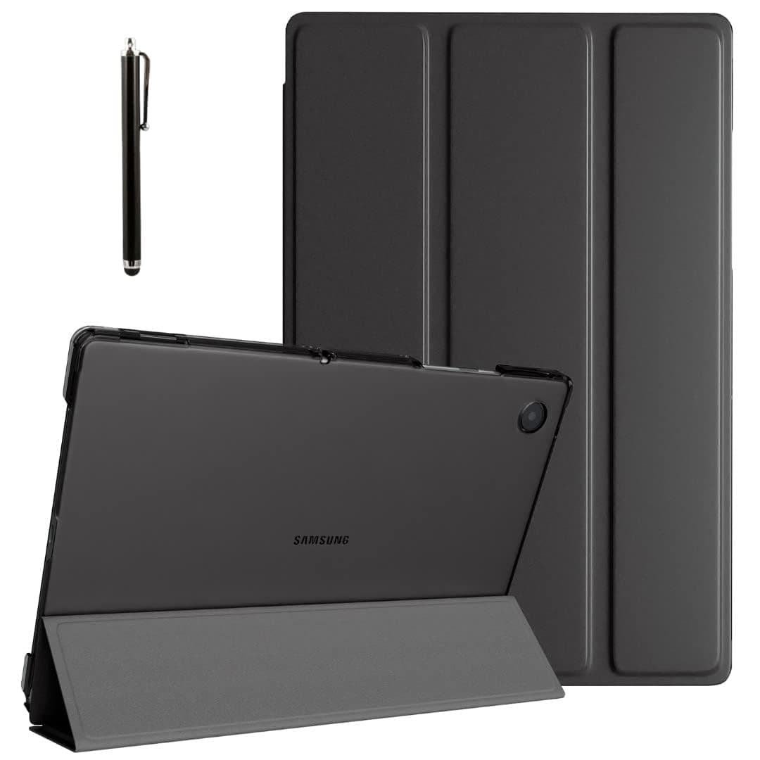 ProElite Cover for Samsung Galaxy Tab A9 Plus 11 inch Case Cover, Smart Flip Case Cover for Samsung Galaxy Tab A9+ 11 inch Translucent Back with Stylus Pen, Black