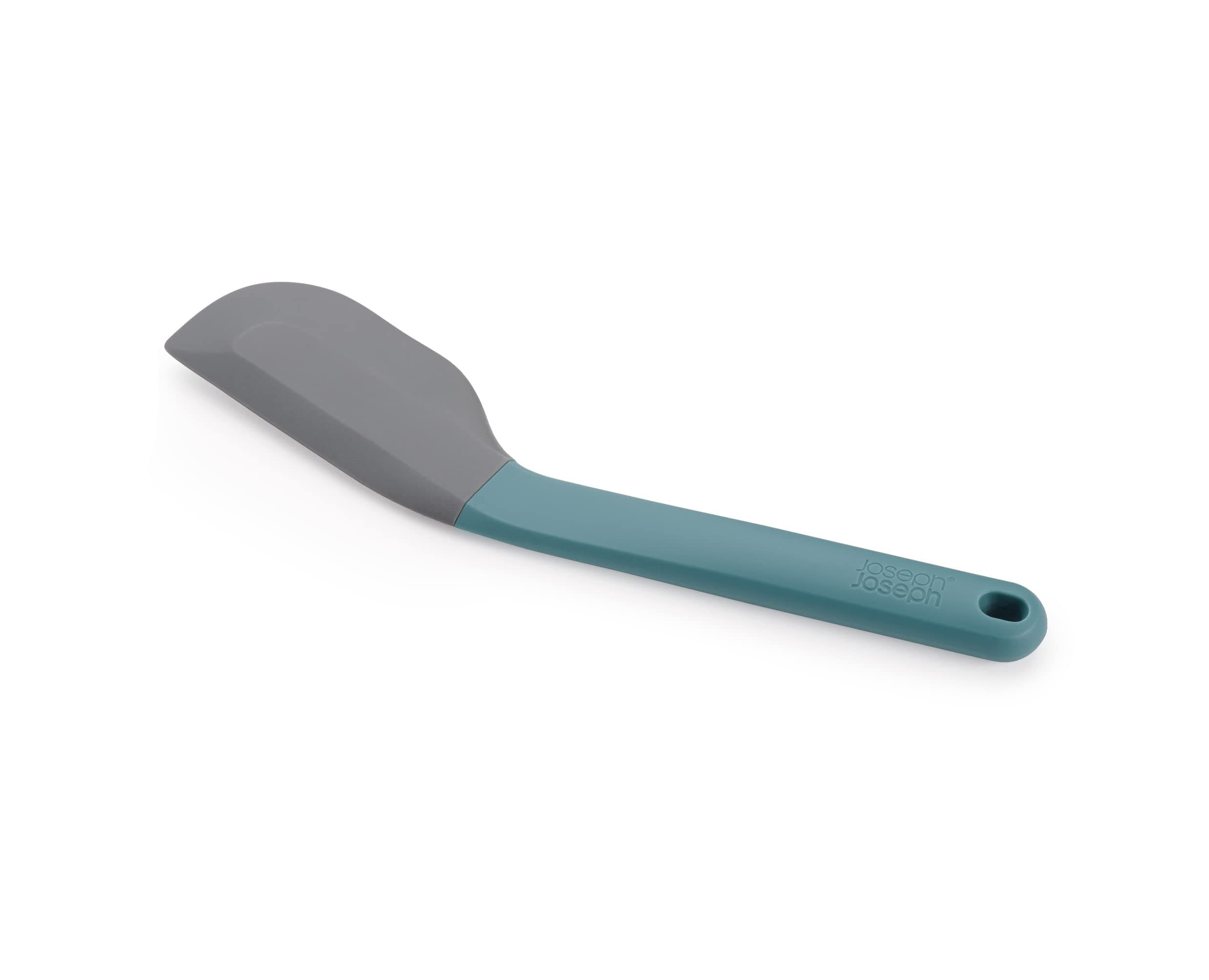 Joseph Joseph Duo Kitchen Non-Stick Silicone Spatula for Cooking with Angled Head, Shaped for Mixing Bowls, Opal