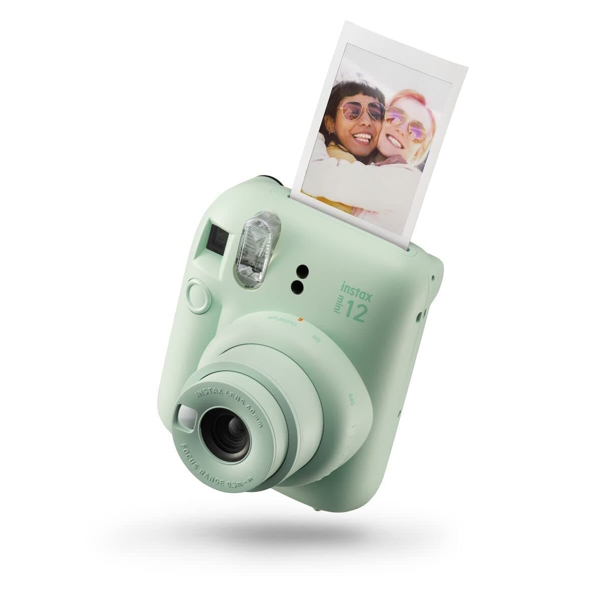 instax mini 12 instant film camera, auto exposure with Built-in selfie lens, Mint Green