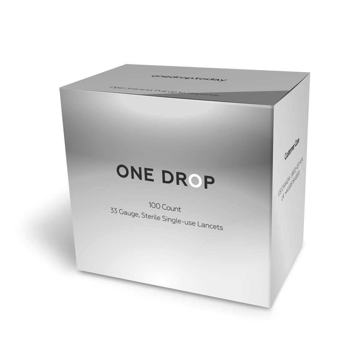 One Drop Universal 33-Gauge Lancets (100 count) for Nearly Painless Blood Sugar Testing