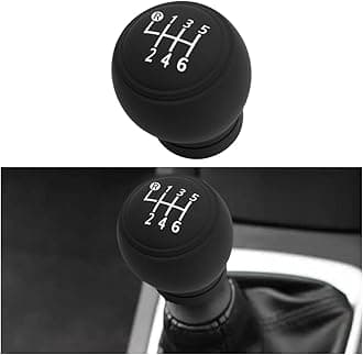 BESULEN Car Gear Shift Knob Cover, Anti-Slip Silicone Vehicle Knob Gear Stick Protector, Automotive Shifter Transmission Protective Cover, Universal Interior Accessories for Most Cars (6-Speed Left)