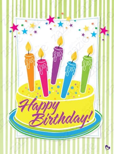 Oversize Birthday Card (Package of 4 Cards)