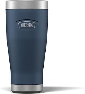 Thermos - Icon Solent Navy Travel Tumbler (470ml), Reusable Insulated Stainless Steel Coffee Cup for Hot or Cold Drinks, Vacuum Sealed Water Flask with a Leak-Proof Lid, 7hr Hot/22hr Cold