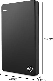 Seagate Backup Plus Slim 2TB External Hard Drive Portable HDD – Black USB 3.0 for PC Laptop and Mac, 2 Months Adobe CC Photography (STDR2000100)