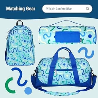 Wildkin Kids Insulated Lunch Box Bag for Boys & Girls, Reusable Kids Lunch Box is Perfect for Elementary, Ideal Size for Packing Hot or Cold Snacks for School & Travel Bento Bags (SConfetti Blue)