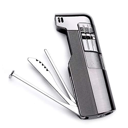 Katzs Tobacco Pipe Lighter & Czech Pipe Tools - All in One - Soft Flame (Gun Metal)