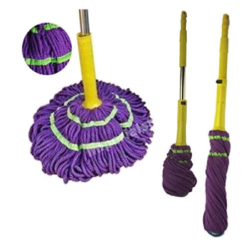 SUPER LIQUID ABSORBENT FLOOR CLEANING TWIST AND MOP SELF WRING MICROFIBRE 360 SPIN CASEMERE PACKAGED