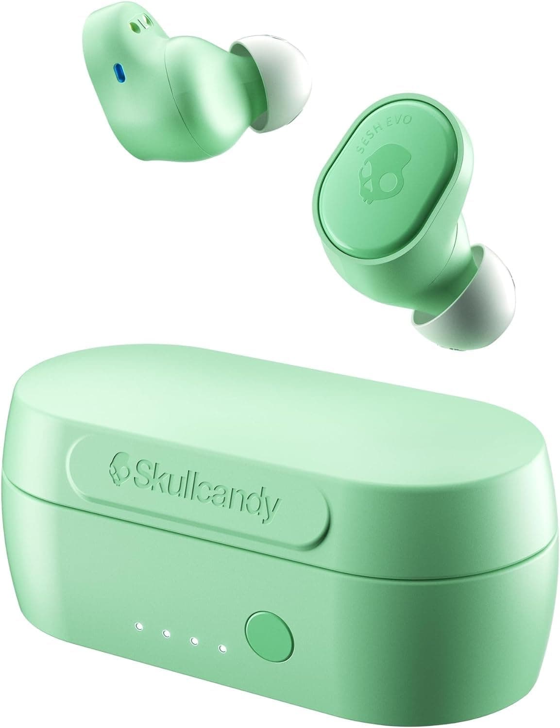 Skullcandy Sesh Evo True Wireless Earbuds - Bluetooth in-Ear Headphones with Charging Plug (Pure Mint)