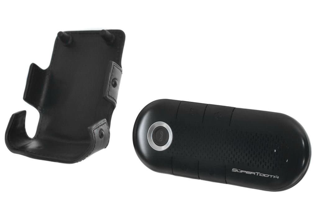 Supertooth Crystal Hands-Free Kit Bluetooth Stereo with Car Bracket Leather Black