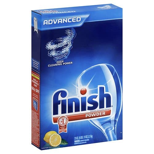 7 x Finish Powder Dishwasher Detergent, Lemon 75 oz (2.1 kg)