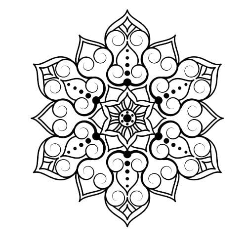 Mandala Flower Medallion Reusable Stencil A3 A4 A5 & Bigger Sizes Wall Decor / M12 (PVC Reusable Stencil, A5 Size - 148 x 210 mm, 5.8 x 8.3 in)
