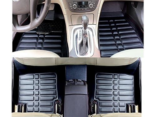 FLY5D Car Floor Mats Front Rear Liner Mat for Mitsubishi ASX 2010-2016 (Mitsubishi ASX 2010-2016, black)