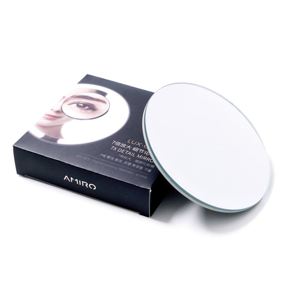 Amiro 4 Inch Detail Makeup Mirror with 7x Magnification, Adsorbable and Magnetic
