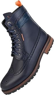 ALBERTO TORRESI Men's Synthetic Lace-Up Ankle Boots with Zip Closure - Stylish and Durable Boots for Men, Trendy Lace-Up Design, Zipper Closure, Perfect for Casual or Formal Occasions