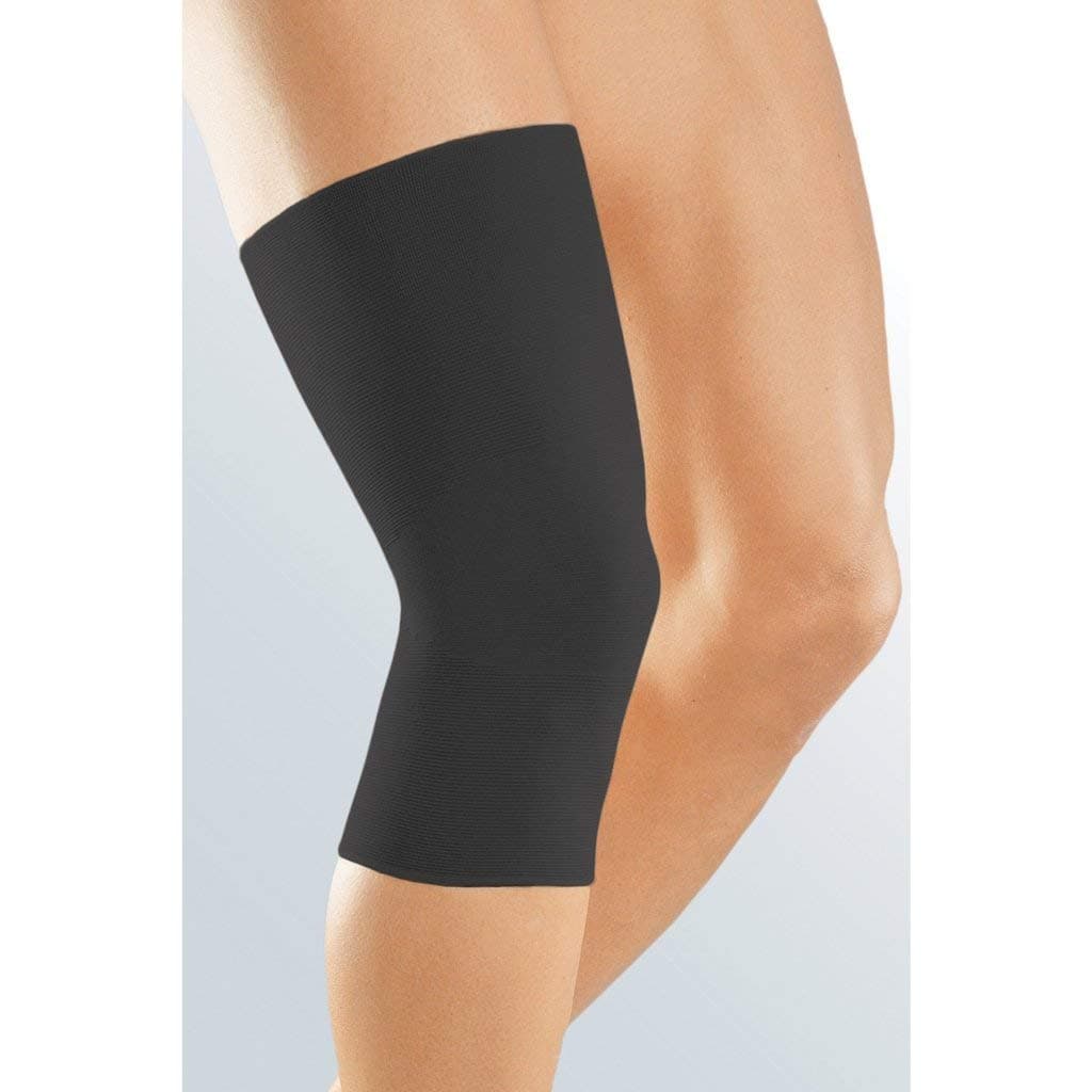 medi Seamless Knit Knee Support Compression Sleeve w/Band Black LG