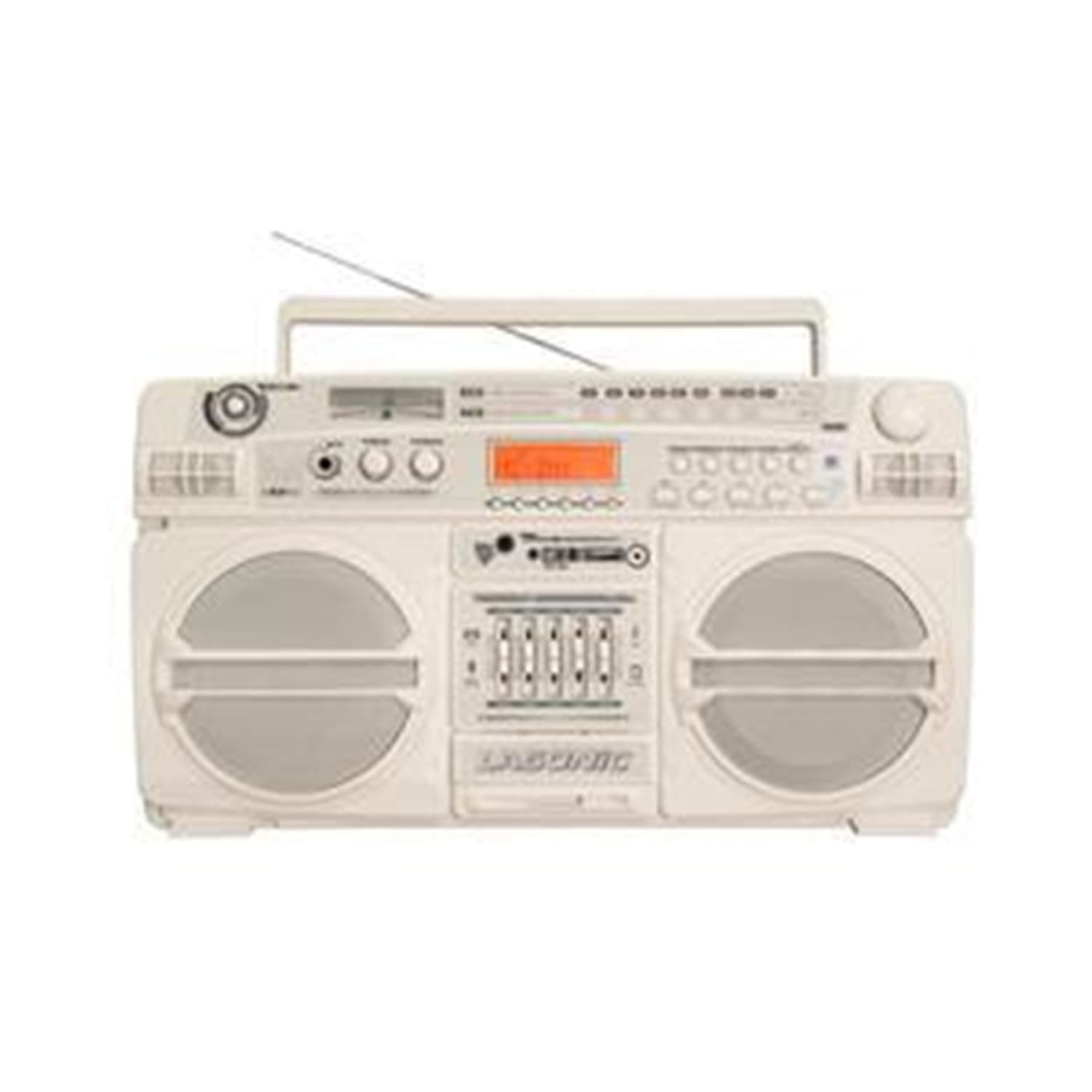 Lasonic i-931BT BoomBox BLUETOOTH AM/FM EQ USB SD AUX w/ Remote Built-In Battery - White
