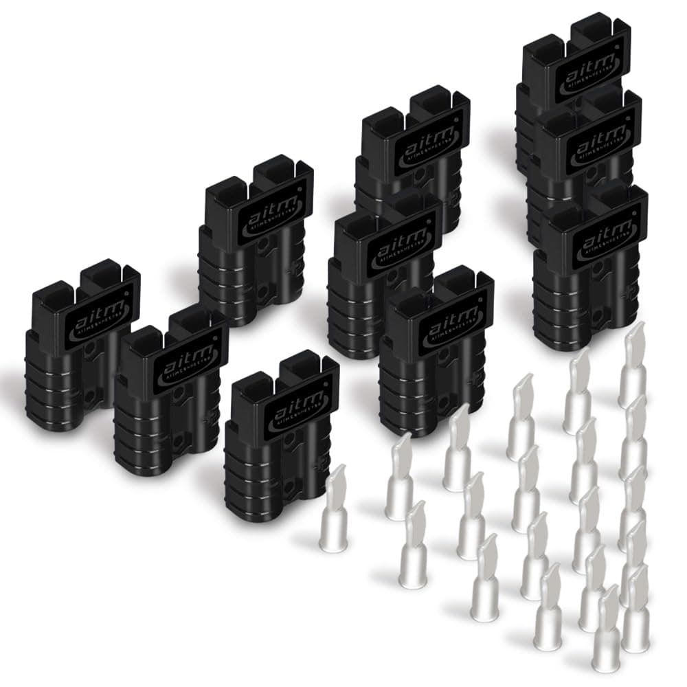 10Pcs Battery Connector 600V 50A 50Amp Battery Quick Connection Connector Plug for Car Van Modes Motorcycle (Black)