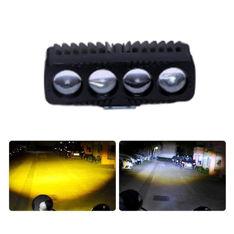 SARRA 4 LED Fog Light Bar Flood LED Work Light Single Row Waterproof Driving Lamp Universal for Car Motorcycle Bike (1 pc)