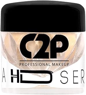 C2P Pro Eyeshadow Pigment for Eye Makeup - 2g | Long-Lasting and Highly Pigmented Loose Precious Pigments with Metallic Effect | Cosmetics For Women and Girls (Mid Night 10, 02 Gram)
