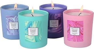 MINISO Scented Candles Home Wax Scented Candle Aroma Decoration Candles Gift for Home DecorMiracle Night,Grey Vanilla Latte