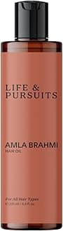 Amla Brahmi Oil for Healthy Hair & Scalp - 200 ml | Natural, Indian Ayurveda Blend with Coconut, Castor, Sesame, Triphala, Gotukola