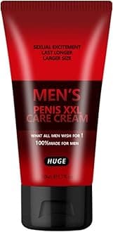 Enlargement Massage Cream, Private Part Enhancement Cream, Long Lasting, Moisturizing Extender Cream Thicker Longer Stronger for Male 50ml, Red
