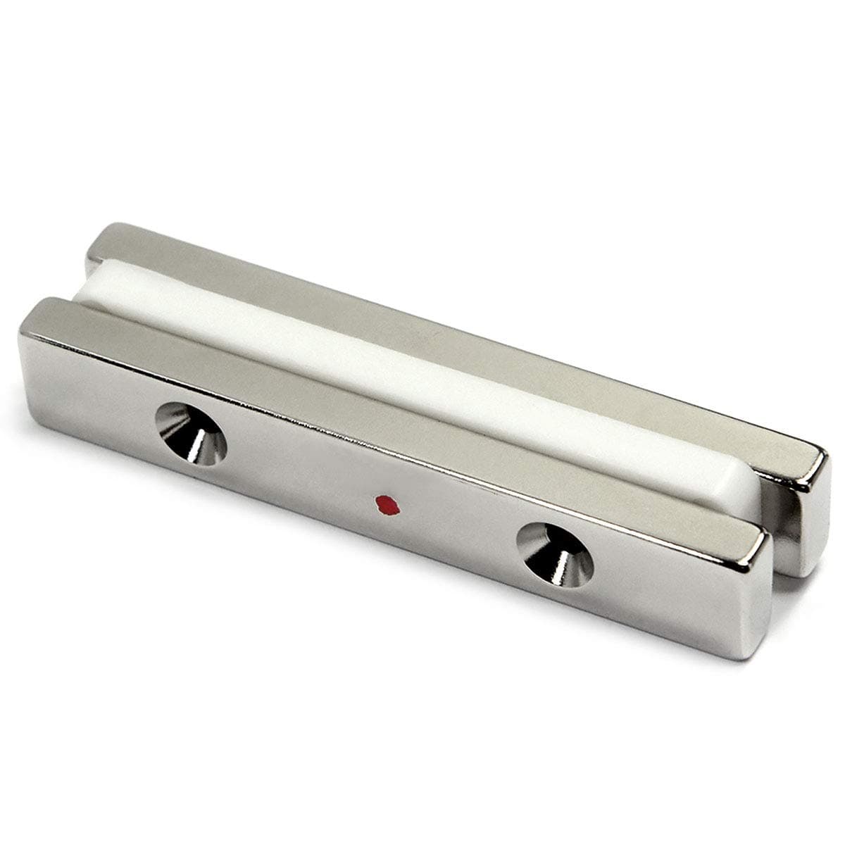 CMS MAGNETICS - (2 Pack) Grade N45 North Pole Neodymium Bar Magnets 1/4 x 1/2 x 3 Inches with Two #6 Countersunk Holes - Strong Industrial Strength