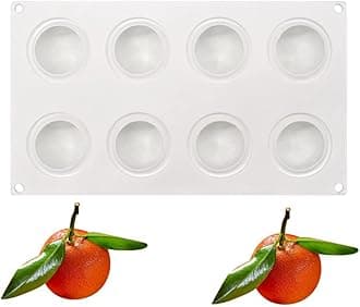 Silicone Mold Dessert Silicone Cake Mold For Baking Fondant Mould Fruit Shape Sugar Candy Jelly Bakeware Chocolates Mould (Orange J_11.68x6.84x2.32 inch)