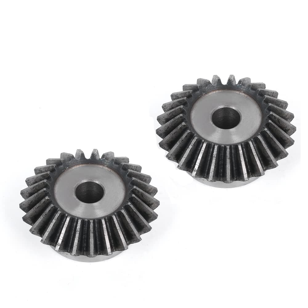 2 Pcs 1.5M 20 Teeth 8/10/12/14/15/16mm Shaft Hole Tapered Bevel Gear 1: 1# 45 Steel 1.5 Module 90 Degree Steering Gear with M5 Fixing Hole (12mm)