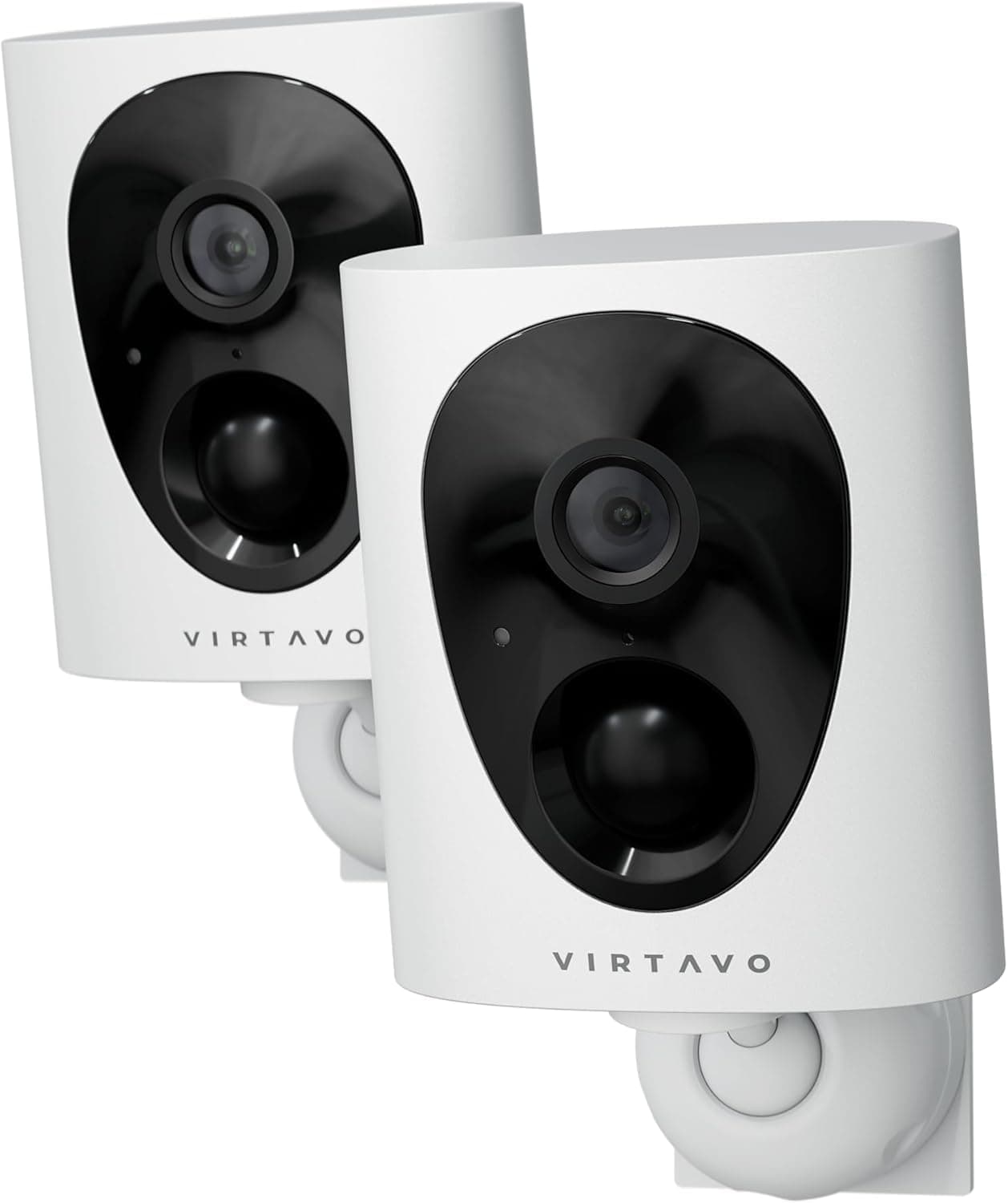 virtavo 2K Security Camera Outdoor Wireless, Rechargeable Battery, CCTV Camera Systems For Home Security, Starlight Lens Colorful Night Vision, Remote Access, Motion Detection, Siren, 2 Pack
