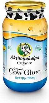 Akshayakalpa Organic Cow Ghee -195 ml – Pure organic ghee, traditionally-churned, chemical-free, granular ghee, nutritious by nature