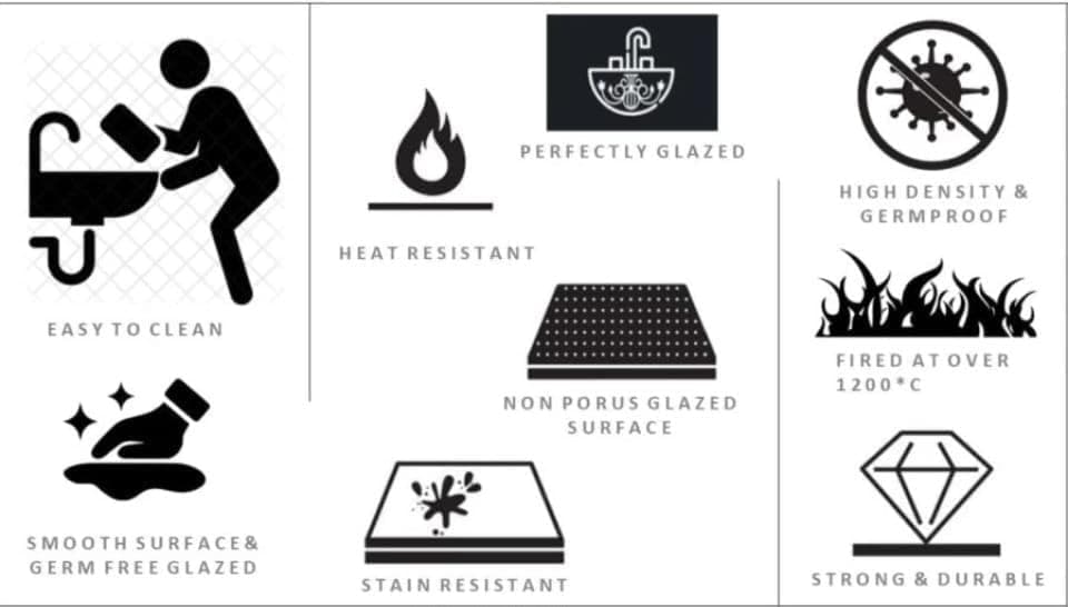 IMPORTED Premium Designer Ceramic Table Top Wash Basin – Over Counter Vessel Sink with Slim Rim for Bathroom (16 x 12 x 5.5 Inch, White & Smoky Blue)