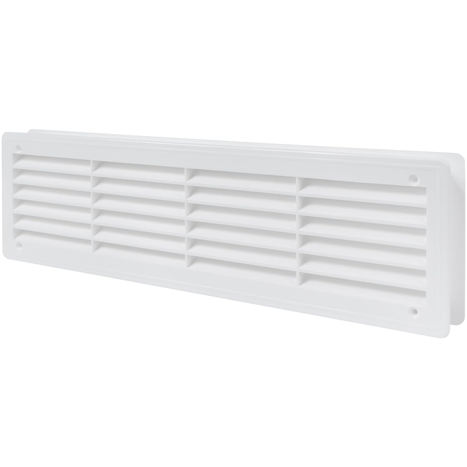 Vent Systems 18" x 5" Door Air Register - Two-Sided Louvers - Ventilation Grille - Indoor Vent Grates for Bathroom, Cabinet, Garage - Through The Door Cover, White