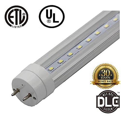 Easy-Installing &Eco-Friendly T8 LED Tube Light - 2FT 3Ft 4FT, Double-End Powered, Clear Cover, Works from 85-265VAC Fluorescent Replacement Lamp (Warm White 3000K-3500K, 2FT 9w Clear Light Tube)