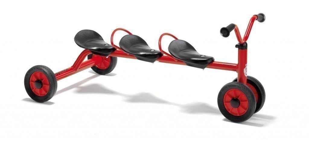 Winther Mini Viking Push Bike for Three (Red)