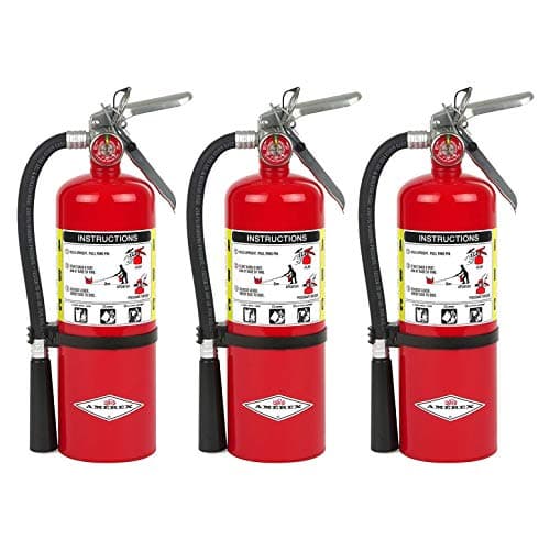 Amerex B500, 5lb ABC Dry Chemical Class A B C Fire Extinguisher (3, 7.25" W X 4.25" D X 15.25" H)