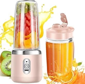 Portable Blender For Smoothie And Juices : Powerful 40 Watts Juicer Blender that Can Crush Ice too | Juicer Machine With 1800 Mah Rechargeable Battery-Smoothie Blender With Built In 400 ML Jar