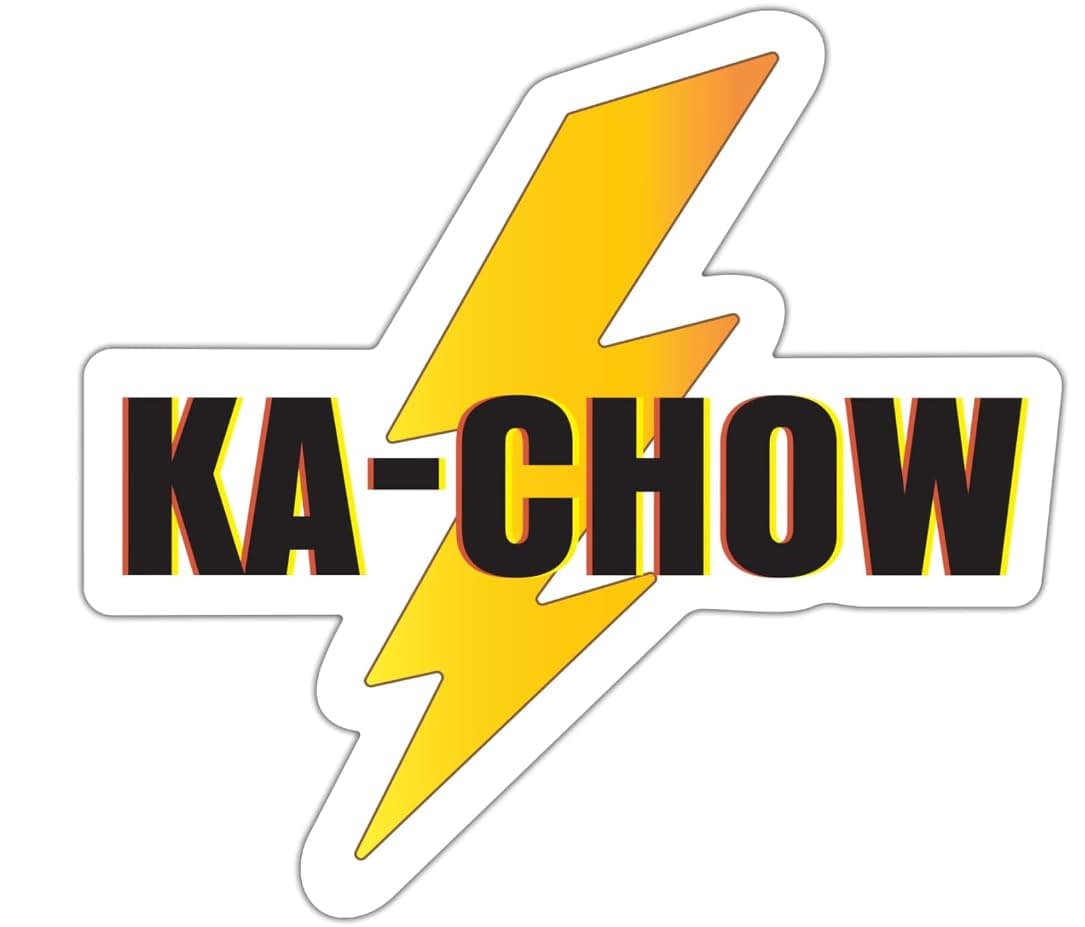 AK Traders Inc AK- (Pack of 2) Ka Chow - Lightning McQueen Sticker Vinyl Bumper Sticker for Car | Laptop | Bottle | Waterproof Size: 5" Each