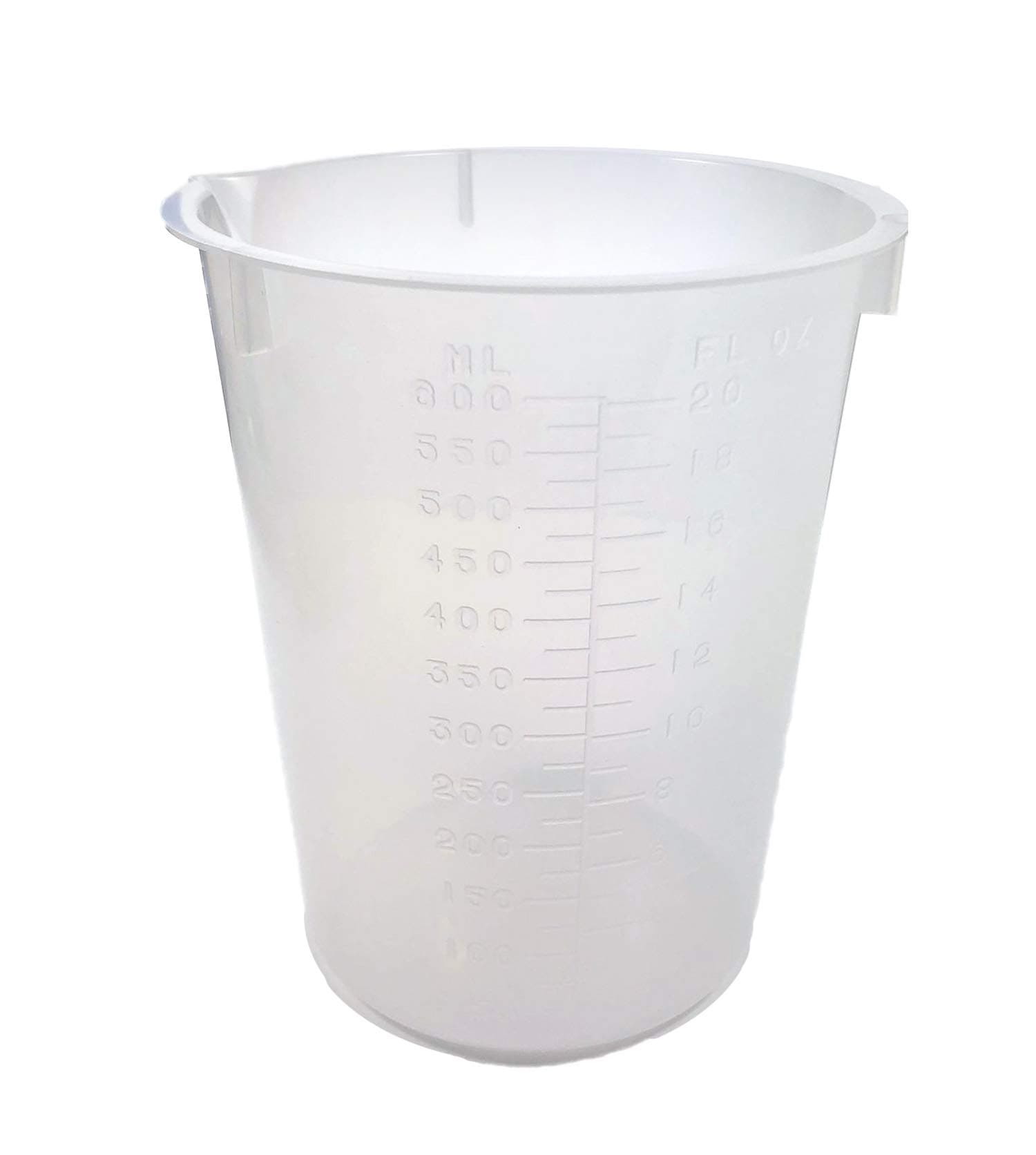 Maryland Plastics L-1270 Polypropylene Disposable Beaker, Graduated, 600 mL (Pack of 25)