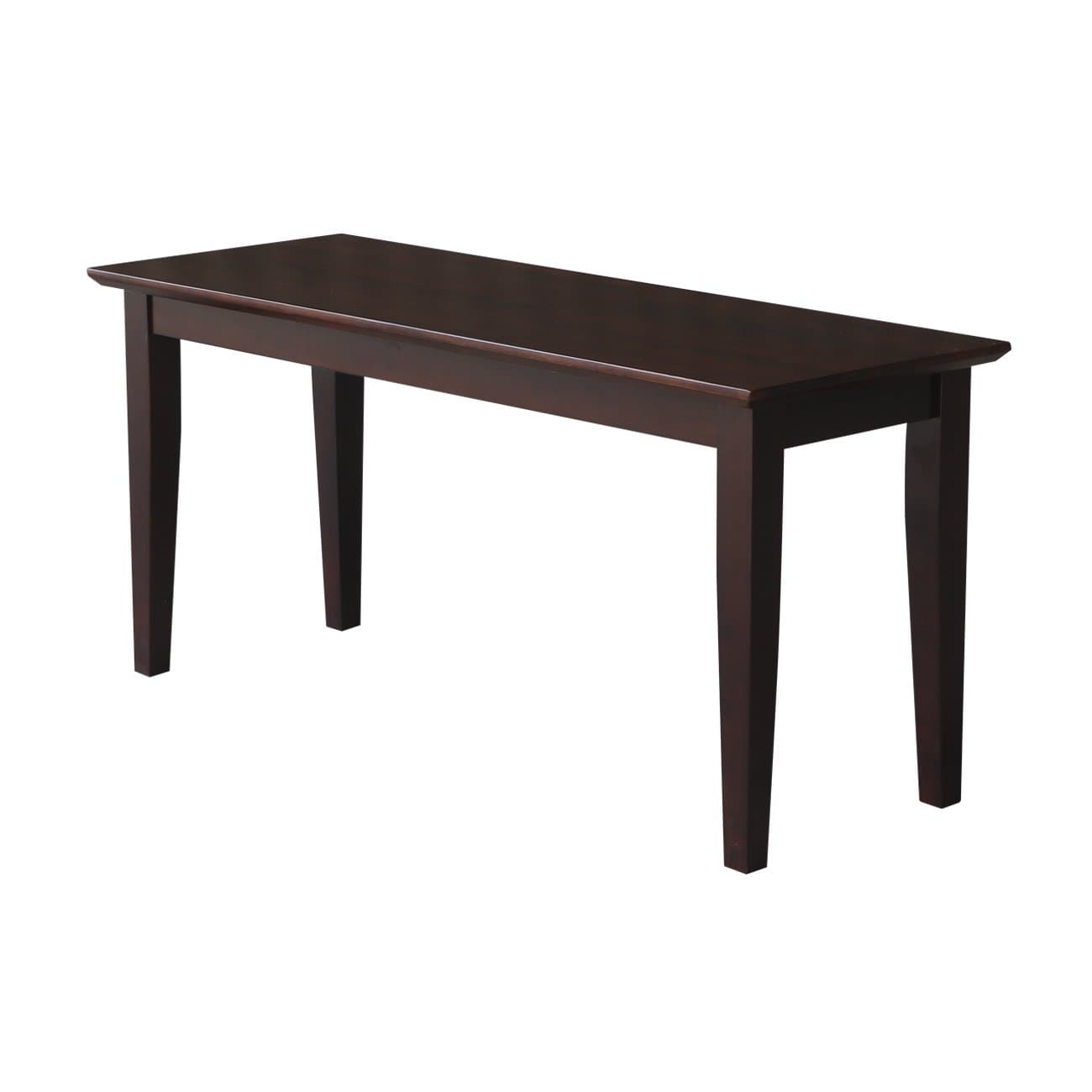 Whitewood BE15-39 Dining Essentials Shaker Styled Bench - RTA - Java