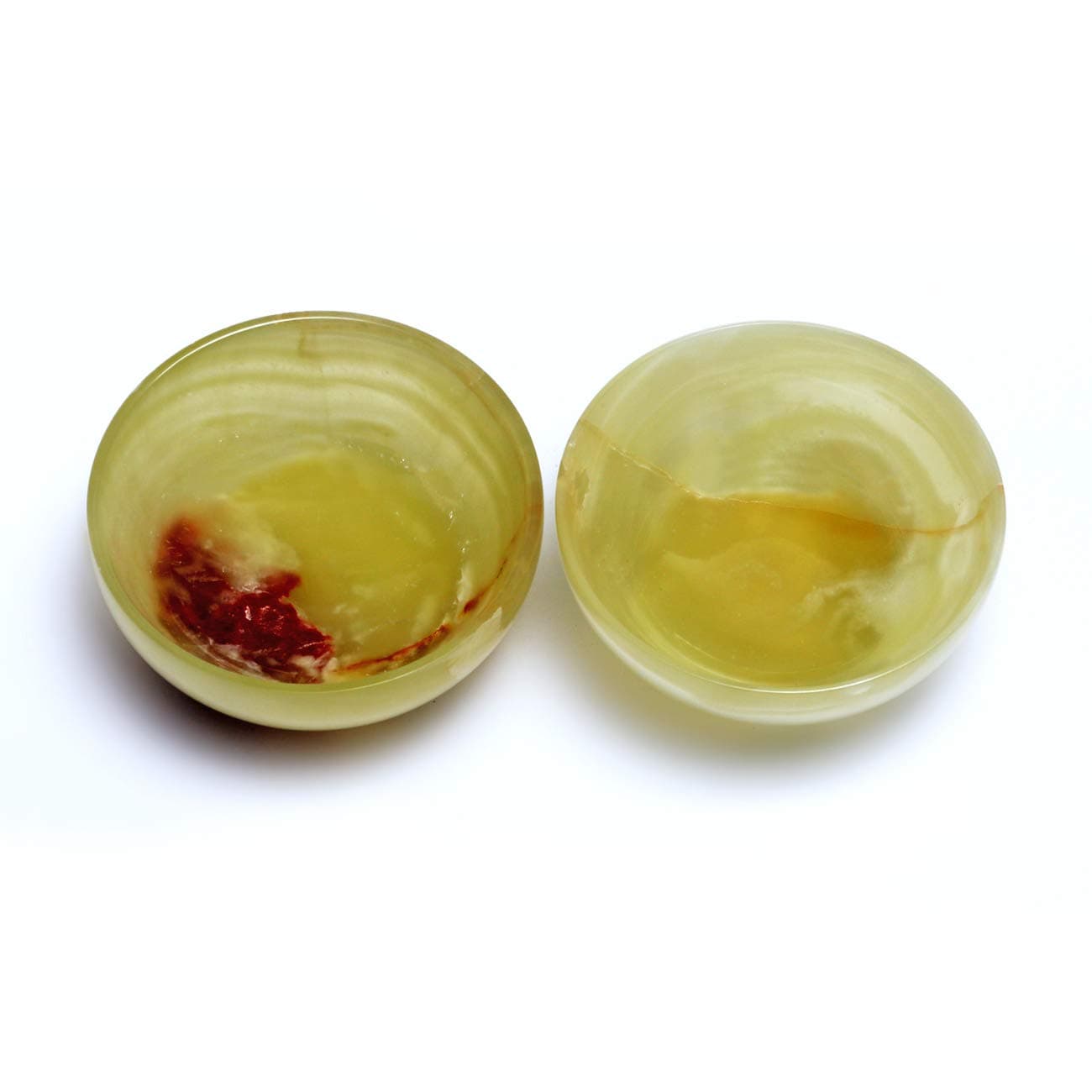 Excellent Gift Beautifully handcrafted Multi Green Onyx Serving Bowl - 100% Natural Stone - 3" (Pack of 2)