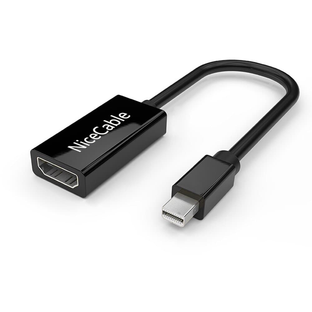Mini Displayport (Thunderbolt ) to HDMI Adapter Mini DP to HDMI Cable in Black for MacBook, Imac, Microsoft Surface Pro, Projector, Monitor and More in Black (Black)