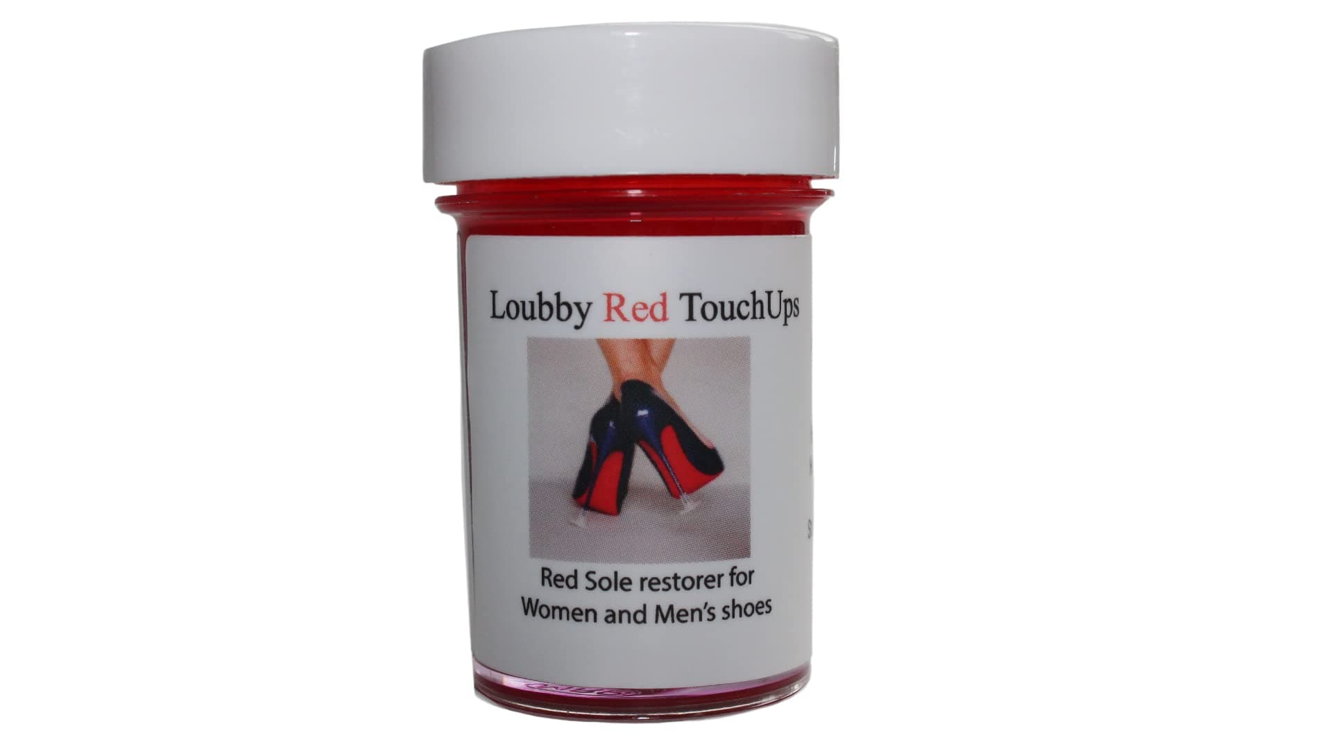 Loubby Red TouchUps, Red Sole Shoe Restorer/Red Paint