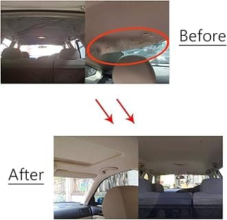 Auto Headliner Fabric Mesh Type 60" Wide by 36" with Foam Backed Flat Knit Headliner Material Car Roof Upholstery Fabric for RV Truck Boat Home Repair, Light Gray