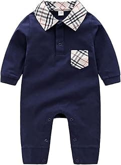 Unisex Toddler Baby Boy Romper Jumpsuit Cotton Long Sleeve Newborn Baby Boy Bodysuit One-Piece Overalls
