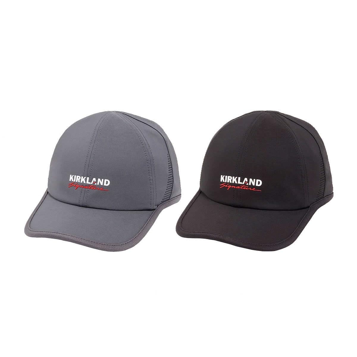 Signature Unisex Logo Hat, 2-Pack (Adjustable fit, Grey and Black)