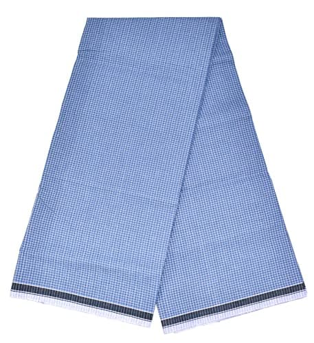 TUNI MANI Men's Cotton Lungi/Stitched/Mini Checked/Length 2.10m (Pack of 2)